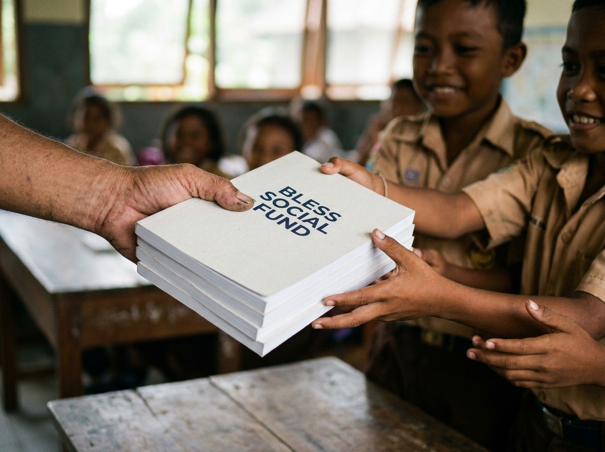 BLESS-branded schoolbooks and supplies